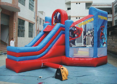 PVC Spiderman Jumping Castle / Inflatable Spiderman Bouncy Castle Untuk Taman