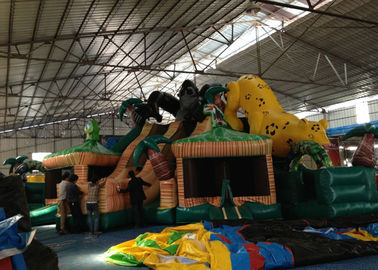 Giant King Kong Inflatable Combo Childrens Bouncy Castle Dengan Slide