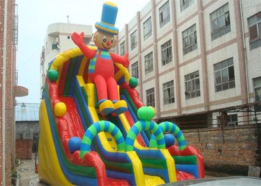 Menyenangkan Clown Durable PVC Commercial Rental Big Inflatable Slide