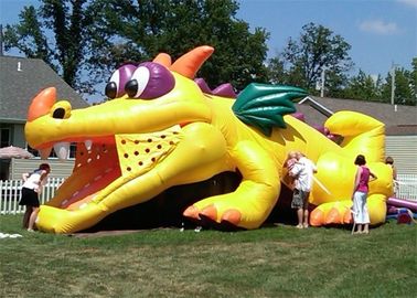 Durable Outdoor Commercial Inflatable Slide, Murah Inflatable Crocodile Slide Untuk Bermain