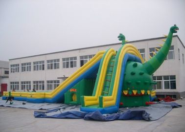 30M Panjang Giant Dinosaur Inflatable Slide / Anak Besar Blow Up Slide