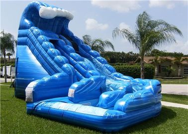 Inflatable Water Slide, Blue Digunakan Inflatable Commercial Water Slide Untuk Sewa