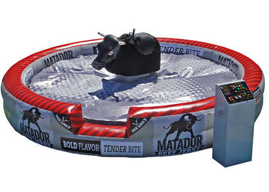 Deluxe Inflatable Mechanical Bull, Putaran PVC Inflatable Mat Mechanical Rodeo Bull