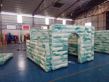 Kamuflase Inflatable Sports Games, Inflatable Paintball Bunker Rusak Dinding