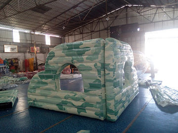 Kamuflase Inflatable Sports Games, Inflatable Paintball Bunker Rusak Dinding