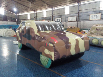 PVC Tarpaulin Inflatable Sports Games Inflatable Humvee untuk Lapangan Paintball Luar