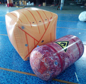 Menarik Inflatable Paintball Bunker Field, Tarpaulin PVC Inflatable Box Inflatable Oil Barrel Inflatable Box