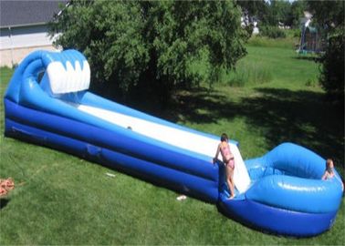 Panjang Inflatable Commercial Water Slide Untuk Padang Rumput, Inflatable Pool Water Slide
