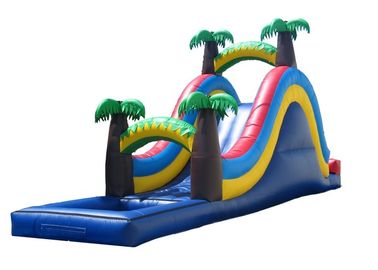 Indah Palm Tree Inflatable Wet Slide Untuk Anak Kecil / Fun Water Slide