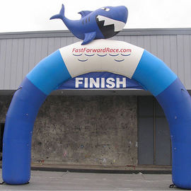Standar Ditambat Inflatable Arch, PVC Kedap Udara Tiup Garis Finish Arch untuk Outdoor