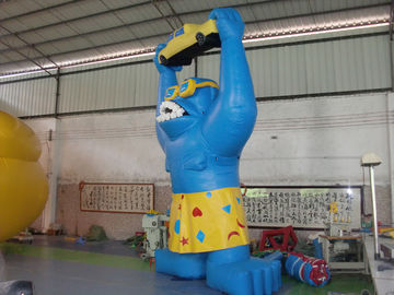 Giant Inflatable Cartoon, PVC Tarpaulin Inflatable Gorila untuk Iklan