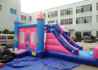 Anak Princess Bouncy Castle Slide Combo Untuk Taman Hiburan Tiup