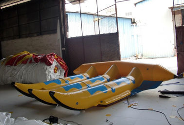 Mengambang Mainan Air Tiup, 6 Kursi 0.9mm PVC Inflatable Flyfish untuk Permainan Air