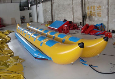 Jalur ganda Inflatable Flying Fish Boat, PVC Terpal Inflatable Banana Boat untuk Water Sport Game