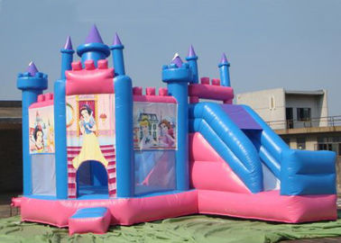 Luar Ruangan Besar Inflatable Combo Princess Jumping Castle Dengan Rental Geser