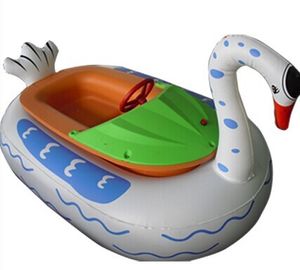 Lucu Renang Inflatable Toy Boat, Hewan Inflatable Water Bumper Boats