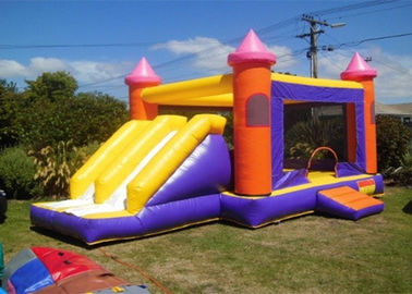 Anak-anak Double Lane Inflatable Combo Castle Bounce House dengan Slide