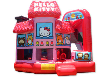 Multi-Fungsi Komersial Hello Kitty Inflatable Bounce House Combo Rentals