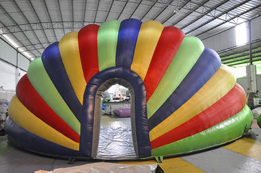 Rainbow Inflatable Tent, Colorful PVC Inflatable Stage Tent Untuk Festival