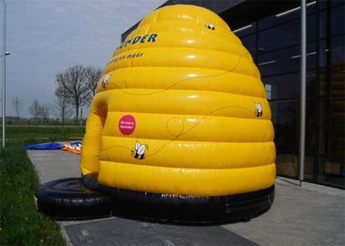 Multifungsi Inflatable Bouncer, Yellow Inflatable Bouncers Untuk Dewasa Dengan Slide Kecil