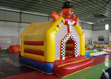 0.55mm PVC Tarpaulin Clown Inflatable Halaman Belakang Jumping Bouncers / Moon Bounce