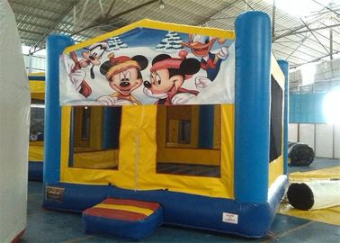 Menarik PVC Tarpaulin Mickey Mouse Inflatable Bouncer Rental Untuk Anak-Anak