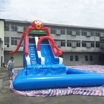 BSCI Outdoor Inflatable Water Slides Ukuran Disesuaikan Bentuk Logo