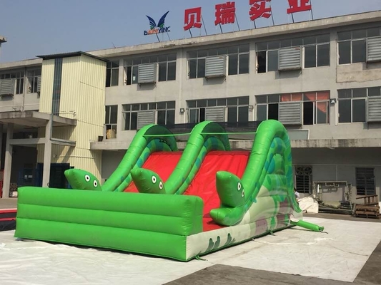 Tahan Air 0.55mm PVC Inflatable Adventure Slide Playground Equipment
