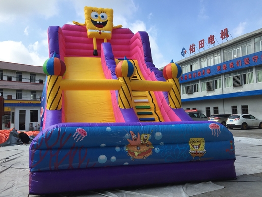 1000D Plato Komersial Inflatable Slide Jumping Castle Air Bounce House