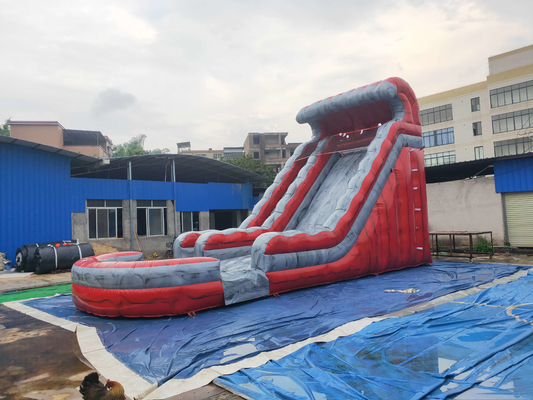 9.6x4x5.4m Komersial Inflatable Slide Bouncy Games Pencetakan Logo