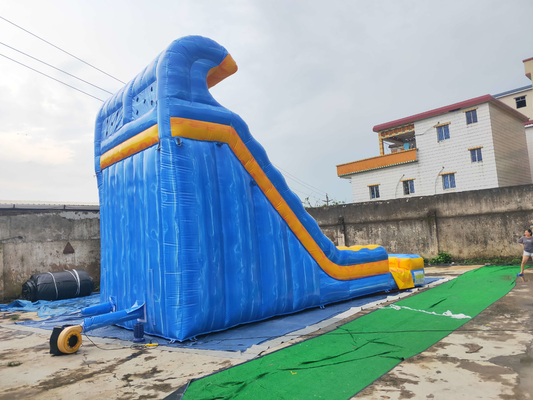 0.55mm PVC Inflatable Water Slide Meledakkan Jumping Slide