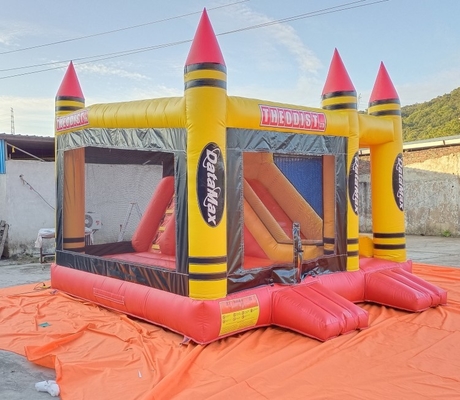 Komersial Inflatable Jumping Castle Combo Bouncer House 5mLX5mWX4mH EN71