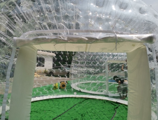 PVC Transparan Kedap Udara Tiup Gelembung Tenda Diameter 5m