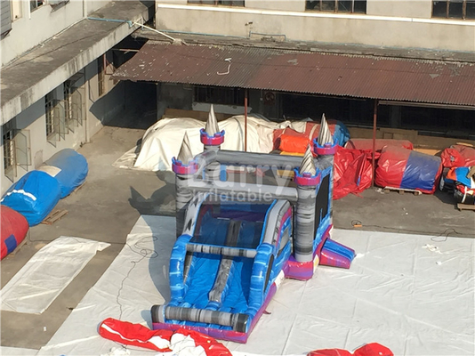 Combo Slide Inflatable Bouncer Castle Dalam Ruangan Untuk Kolam Bola Anak-anak