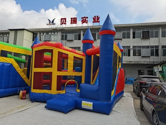 Disesuaikan Inflatable Combo Bouncer Slide Tahan Api Kecil