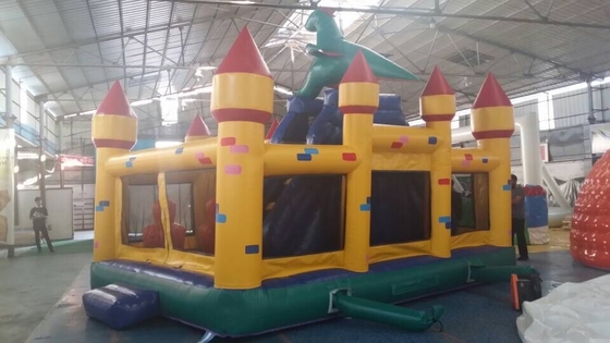 Lukisan Tangan Taman Hiburan Inflatable Fun Jumping Bouncer Castle
