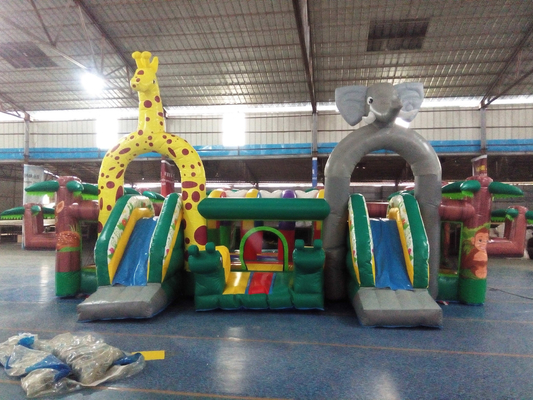 8x6m Inflatable Trampoline Theme Park Anak-anak Bermain Peralatan Taman Hiburan
