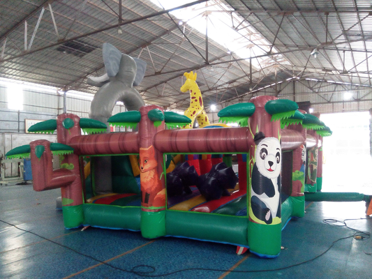 8x6m Inflatable Trampoline Theme Park Anak-anak Bermain Peralatan Taman Hiburan