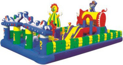 1000D Pvc Inflatable Play Center Meledakkan Playground Slide