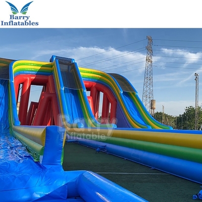 Fire Proof Outdoor Backyard Inflatable Water Slides Games Untuk Melompat