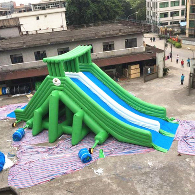 Waterproof Giant Double Water Slide Inflatable Combo Warna-warni Untuk Dewasa