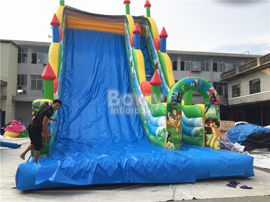 Tema Hewan Inflatable Single Lane Slide Wet Dry Backyard Clearance Bouncer