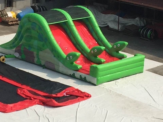 0.55mm PVC Outdoor Inflatable Bouncer Slide Combo Meledakkan Bouncy Castle
