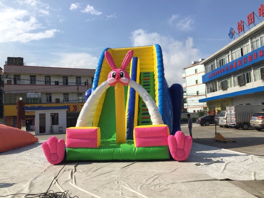 Terpal Inflatable Bouncer Rabbit Jumping Castle Bounce House Dengan Slide