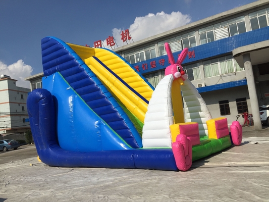 Terpal Inflatable Bouncer Rabbit Jumping Castle Bounce House Dengan Slide