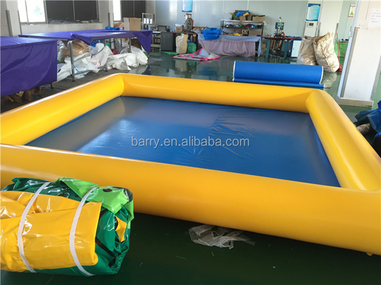0.9mm PVC Tarpaulin Portable Water Pool 4 * 4m Kuning Dan Biru