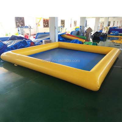 0.9mm PVC Tarpaulin Portable Water Pool 4 * 4m Kuning Dan Biru