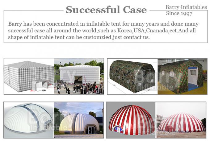 0.55mm PVC Inflatable Tent Cube Untuk Acara Besar Warna Putih 1