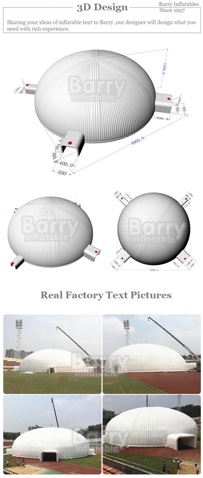 0.55mm PVC Inflatable Tent Cube Untuk Acara Besar Warna Putih 0