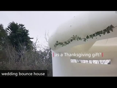 Jumper Pernikahan Putih Pvc Bouncy Castle Dengan Slide Dan Bola Pit